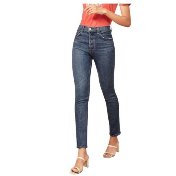 REFORMATION Serena High Waist Skinny Jeans In Kasai - Size 27 - Picture 1 of 5